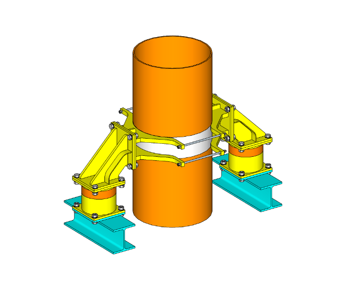 GERB Viscous Dampers to reduce vibrations in Piping Systems in a